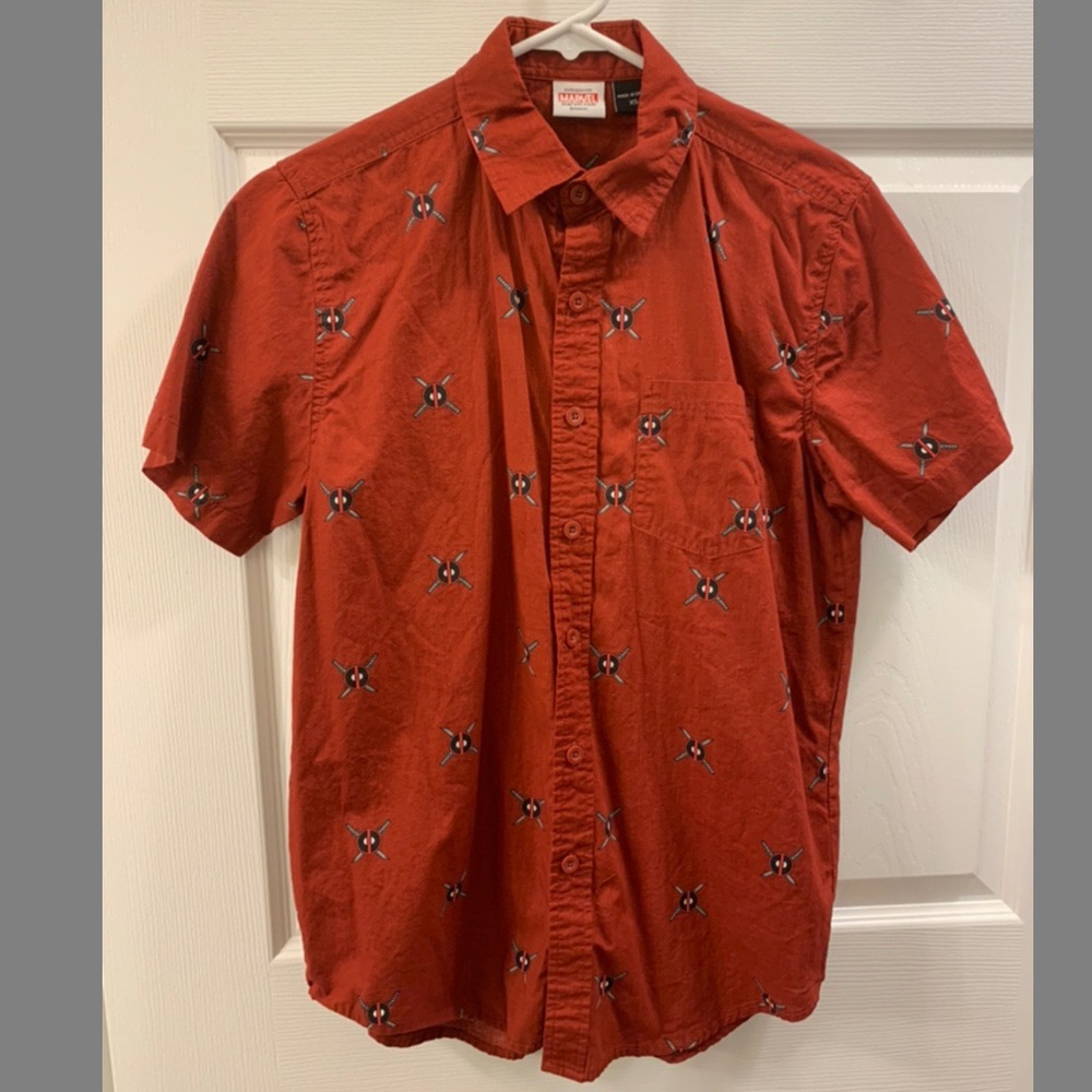 Marvel’s Deadpool button down